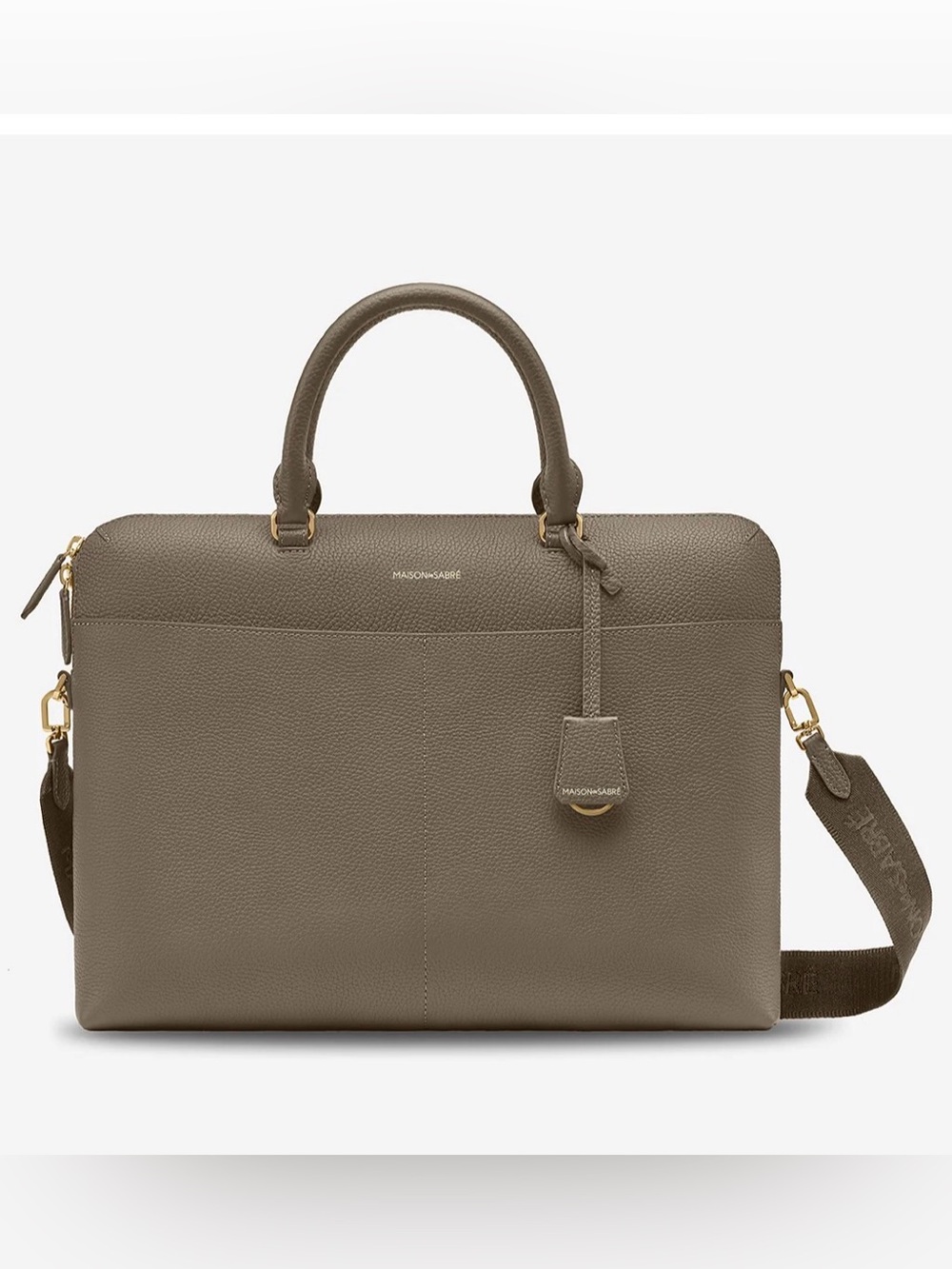 NWT MAISON DE SABRE The Laptop Bag Cashmere Clay Limited Edition